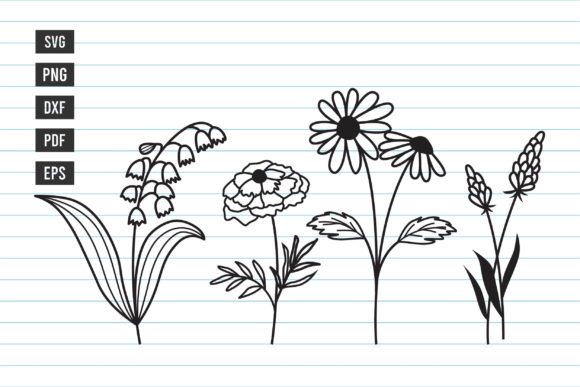 Download Wildflowers Drawing Svg, Wildflowers Svg - Premium Resources