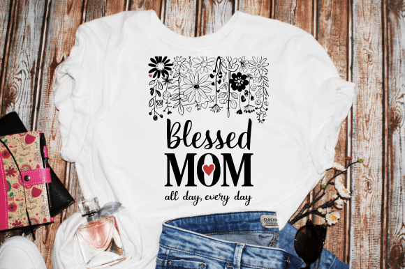 Download Retro Mother's Day PNG, Blessed Mom - Blessed mom Collection